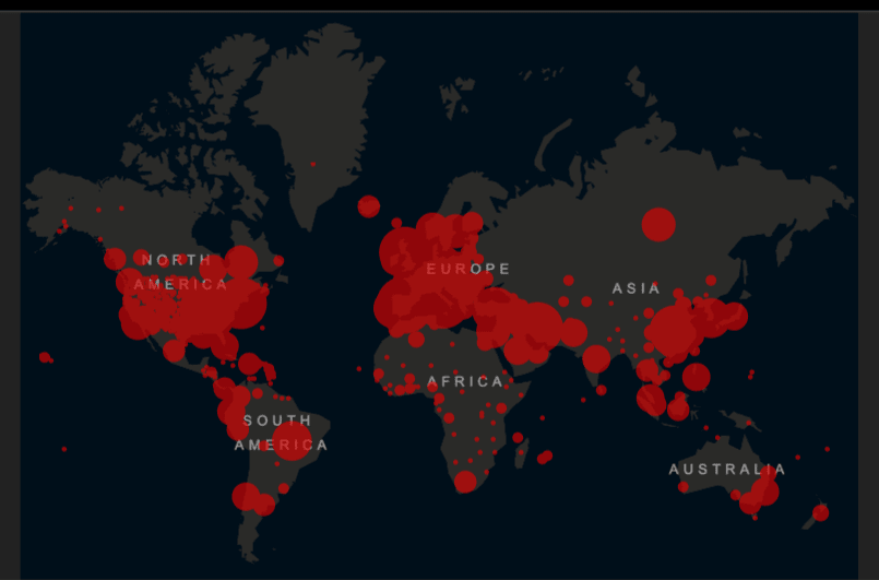Coronavirus map 4-2-2020